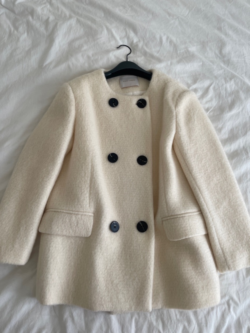 Clean girl white coat